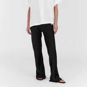 Dissh black satin pants